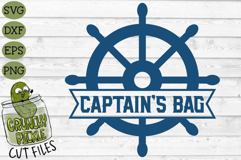 Captain's Bag Ship Wheel SVG SVG Crunchy Pickle 