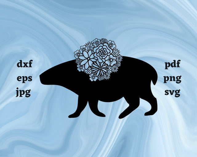Capybara Mandala SVG Cut File SVG Northern Light SVG 