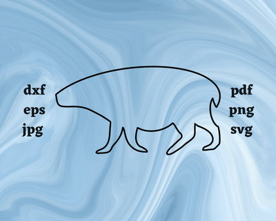 Capybara Outline SVG Cut File SVG Northern Light SVG 