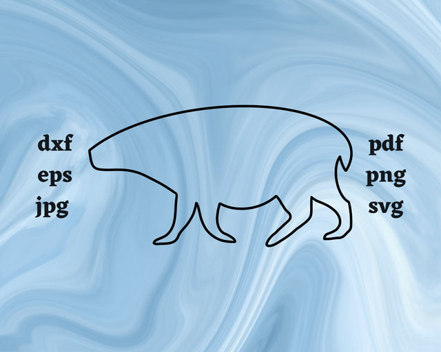 Capybara Outline SVG Cut File SVG Northern Light SVG 