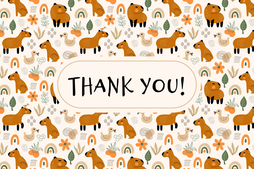 Capybara Seamless Patterns with abstract organic shapes and doodles ...