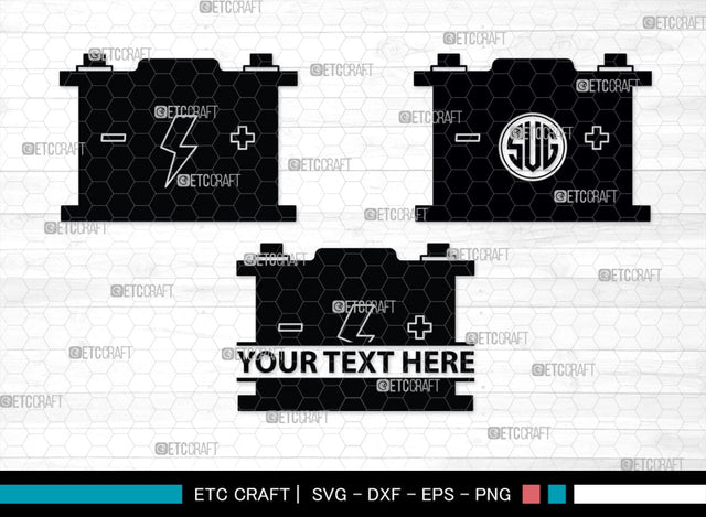 Car Battery Monogram, Car Battery Silhouette, Car Battery SVG, Battery Svg, Car Mechanic Svg, Car Battery Icon Svg, Charger Battery Svg, SB00472 SVG ETC Craft 