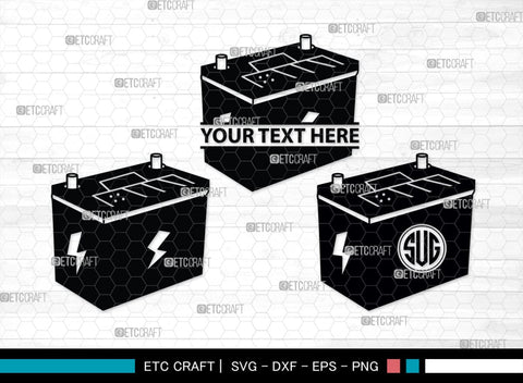 Car Battery Monogram, Car Battery Silhouette, Car Battery SVG, Battery Svg, Car Mechanic Svg, Car Battery Icon Svg, Charger Battery Svg, SB00472 SVG ETC Craft 