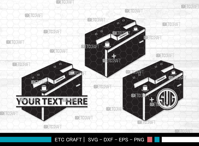 Car Battery Monogram SVG | Car Battery SVG | Car Mechanic Svg | Battery Svg | Car Battery Monogram SVG ETC Craft 