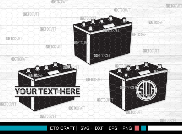 Car Battery Monogram SVG | Car Battery SVG | Car Mechanic Svg | Battery Svg | Car Battery Monogram SVG ETC Craft 