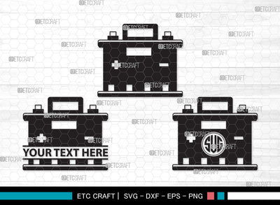 Car Battery Monogram SVG | Car Battery SVG | Car Mechanic Svg | Battery Svg | Car Battery Monogram SVG ETC Craft 
