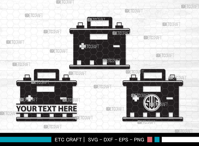 Car Battery Monogram SVG | Car Battery SVG | Car Mechanic Svg | Battery Svg | Car Battery Monogram SVG ETC Craft 