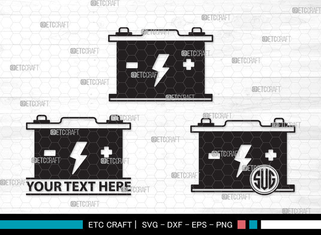 Car Battery Monogram SVG | Car Battery SVG | Car Mechanic Svg | Battery Svg | Car Battery Monogram SVG ETC Craft 