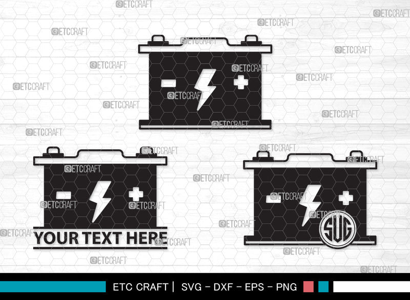 Car Battery Monogram SVG | Car Battery SVG | Car Mechanic Svg | Battery Svg | Car Battery Monogram SVG ETC Craft 