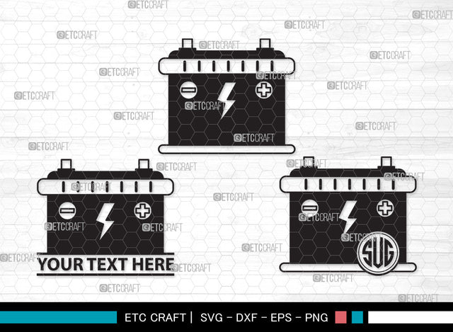 Car Battery Monogram SVG | Car Battery SVG | Car Mechanic Svg | Battery Svg | Car Battery Monogram SVG ETC Craft 