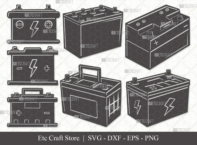Car Battery Silhouette SVG Cut File | Car Battery SVG | Car Mechanic Svg | Battery Svg | Car Battery Bundle SVG ETC Craft 