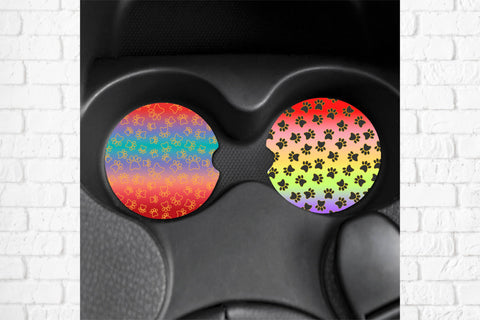 Car coaster sublimation bundle | Pet paws print Sublimation Svetana Studio 