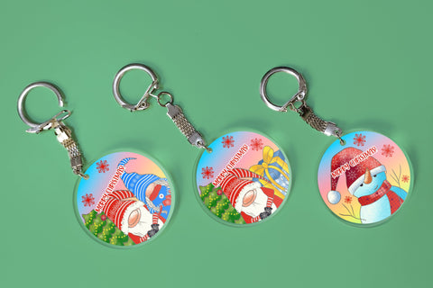 Car coaster sublimation design | Christmas keychain design Sublimation Svetana Studio 