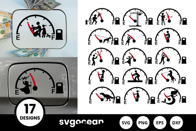 Car Gas Tank Decal Svg Bundle SVG SvgOcean 