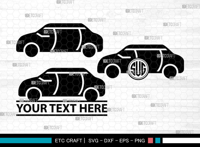 Car Icons Monogram, Car Svg, Classic Car Svg, Cars, Automobile, Car Monogram, Icon Monogram, Svg Cut File, Dxf, Eps, Png, SVG ETC Craft 