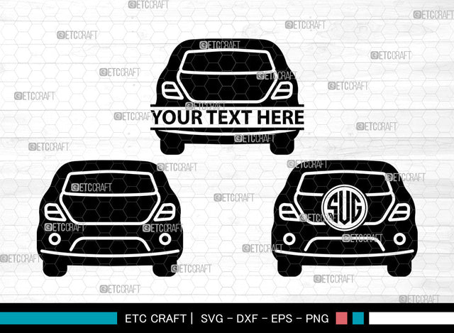Car Icons Monogram, Car Svg, Classic Car Svg, Cars, Automobile, Car Monogram, Icon Monogram, Svg Cut File, Dxf, Eps, Png, SVG ETC Craft 