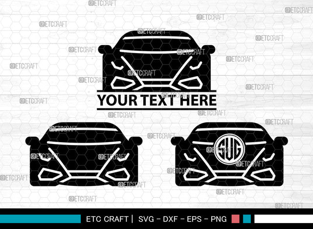 Car Icons Monogram, Car Svg, Classic Car Svg, Cars, Automobile, Car Monogram, Icon Monogram, Svg Cut File, Dxf, Eps, Png, SVG ETC Craft 