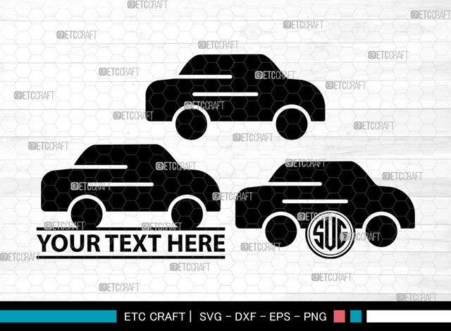 Car Icons Monogram, Car Svg, Classic Car Svg, Cars, Automobile, Car Monogram, Icon Monogram, Svg Cut File, Dxf, Eps, Png, SVG ETC Craft 