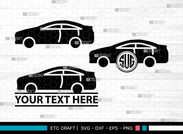 Car Icons Monogram, Car Svg, Classic Car Svg, Cars, Automobile, Car Monogram, Icon Monogram, Svg Cut File, Dxf, Eps, Png, SVG ETC Craft 