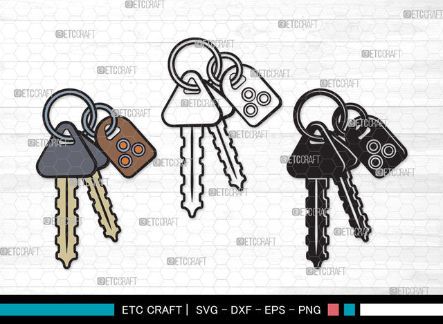 Car Keys Clipart SVG, Key Decals Svg, Key Printable Svg, Key Svg, Auto Keys Svg, Car Keys Clipart SVG ETC Craft 