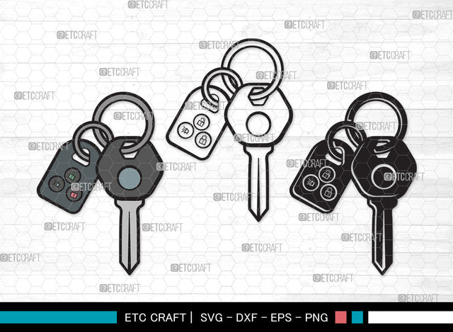 Car Keys Clipart SVG, Key Decals Svg, Key Printable Svg, Key Svg, Auto Keys Svg, Car Keys Clipart SVG ETC Craft 