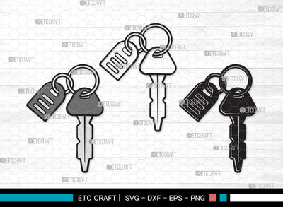 Car Keys Clipart SVG, Key Decals Svg, Key Printable Svg, Key Svg, Auto Keys Svg, Car Keys Clipart SVG ETC Craft 