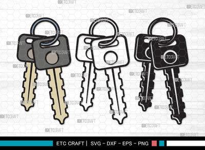 Car Keys Clipart SVG, Key Decals Svg, Key Printable Svg, Key Svg, Auto Keys Svg, Car Keys Clipart SVG ETC Craft 