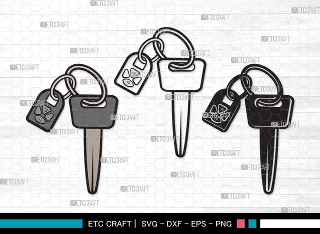 Car Keys Clipart SVG, Key Decals Svg, Key Printable Svg, Key Svg, Auto Keys Svg, Car Keys Clipart SVG ETC Craft 