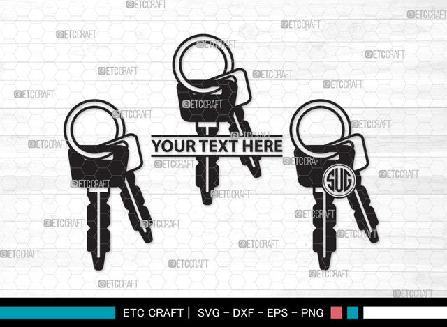 Car Keys Monogram SVG, Key Decals Svg, Key Printable Svg, Key Svg, Auto Keys Svg, Car Keys Monogram SVG ETC Craft 