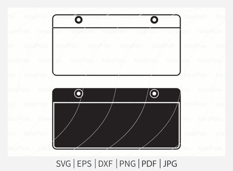 Car License Plate svg, Car license plate Silhouette, License Plate Template, Car License Plate Vector, License Plate Clipart, Cuttable SVG Dinvect 