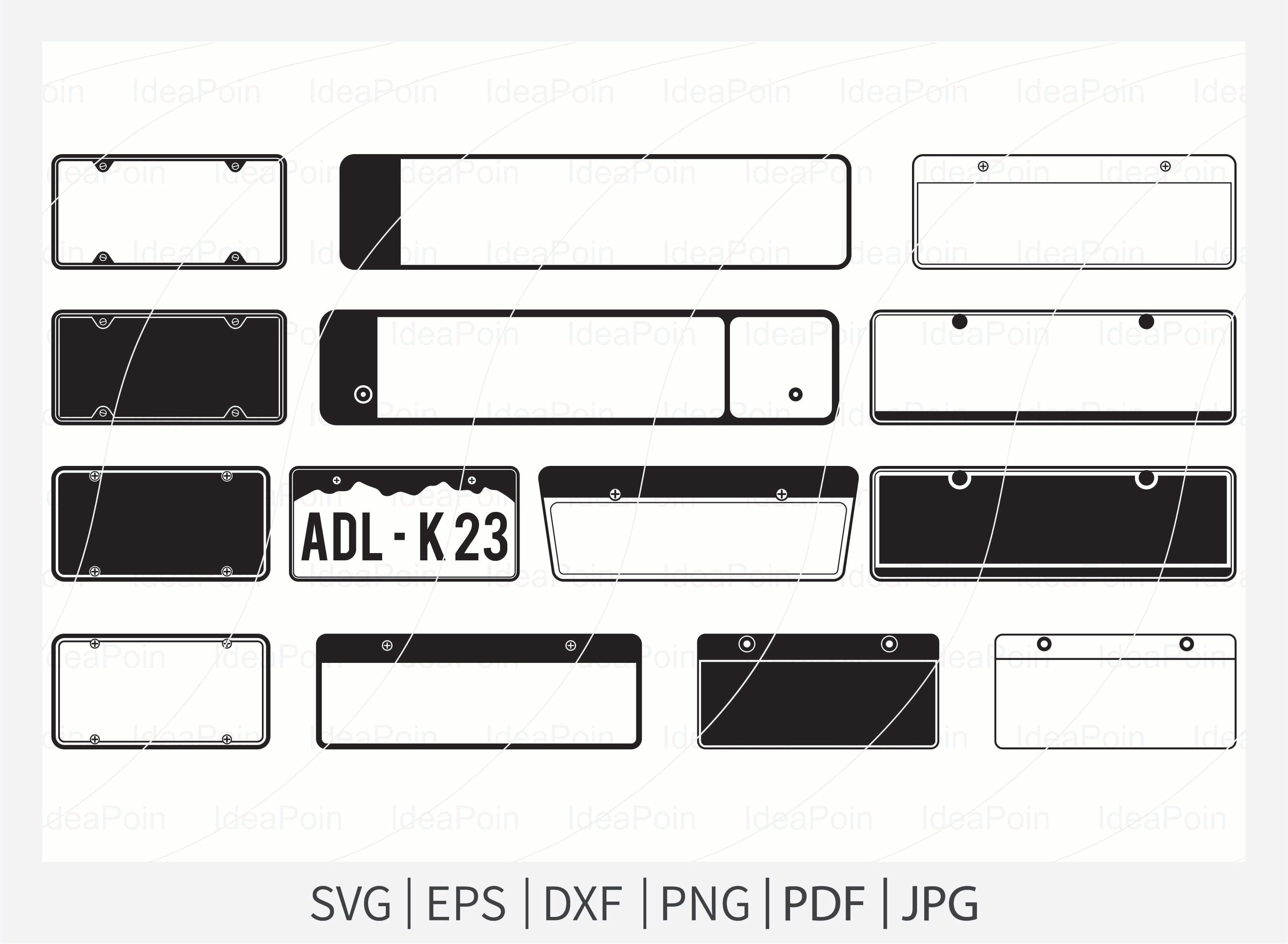 Car License Plate svg, Car license plate Silhouette, License Plate