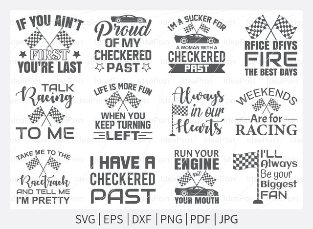 Car Racing Svg File, car racing t shirt design, Racing Svg Bundle, Checkered Flag, car racing, Cut Files for Crafters, Svg, Png, Dxf, Jpg SVG Dinvect 