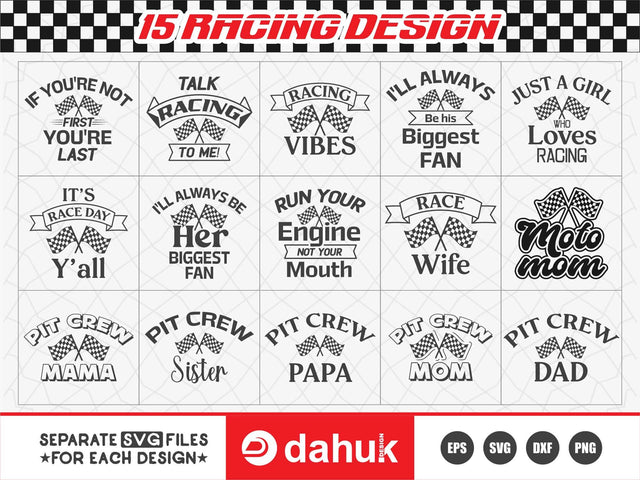 Car Racing SVG, Racing SVG Bundle SVG dahukdesign 