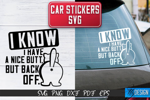 Car Stickers SVG Bundle | Car Decals SVG | Funny Quotes SVG v.1 SVG Fly Design 