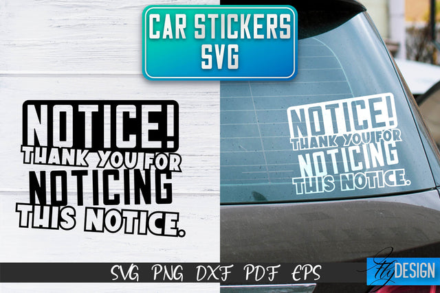 Car Stickers SVG | Car Decals SVG | Funny Quotes SVG SVG Fly Design 