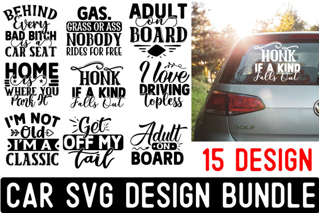 Car Stickers SVG Design Bundle SVG CraftingStudio 
