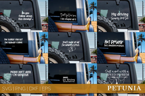 Car SVG | Car Decal Sarcastic SVG Bundle SVG Petunia Digital Design 