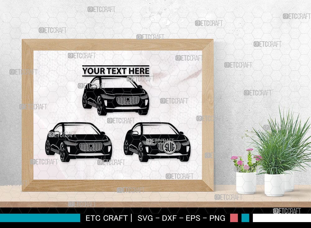 Car SVG, Car Monogram, Sports Car Silhouette, Vehicle Car Svg - So Fontsy