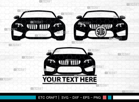 Car SVG, Car Monogram, Sports Car Silhouette, Vehicle Car Svg SVG ETC Craft 