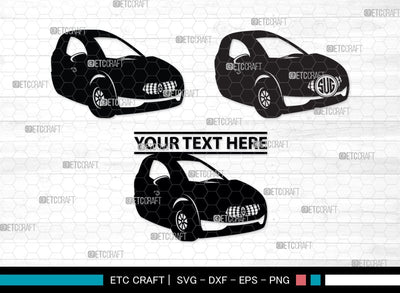 Car SVG, Car Monogram, Sports Car Silhouette, Vehicle Car Svg SVG ETC Craft 