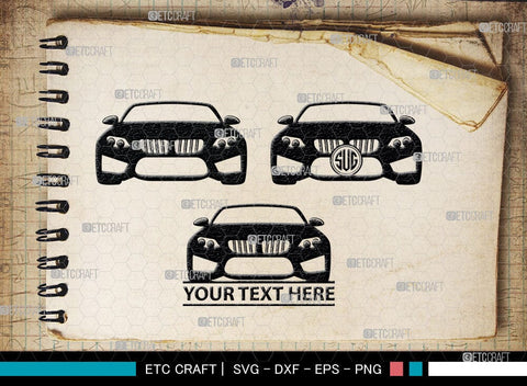 Car SVG, Car Monogram, Sports Car Silhouette, Vehicle Car Svg SVG ETC Craft 