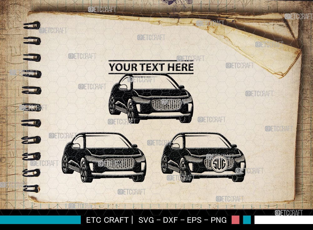 Car SVG, Car Monogram, Sports Car Silhouette, Vehicle Car Svg - So Fontsy