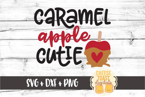 Caramel Apple Cutie - Girl Fall SVG PNG DXF Cut Files SVG Cheese Toast Digitals 