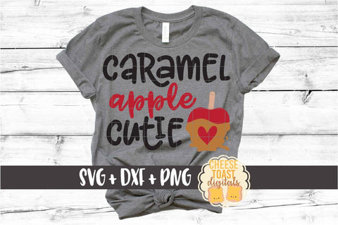 Caramel Apple Cutie - Girl Fall SVG PNG DXF Cut Files SVG Cheese Toast Digitals 