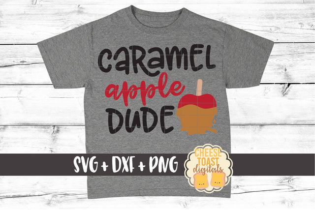 Caramel Apple Dude - Boy Fall SVG PNG DXF Cut Files SVG Cheese Toast Digitals 