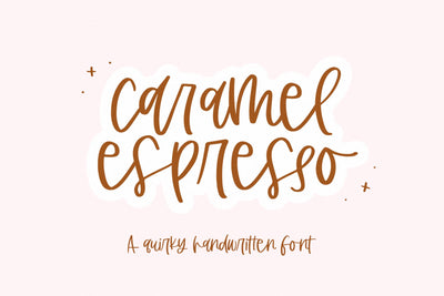 Caramel Espresso - Handwritten Script Font Font KA Designs 