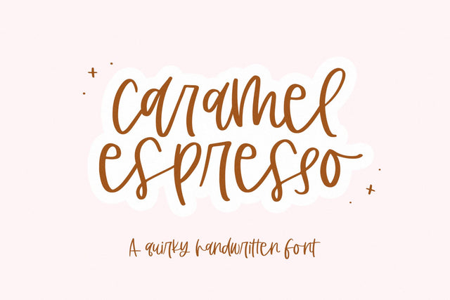 Caramel Espresso - Handwritten Script Font Font KA Designs 