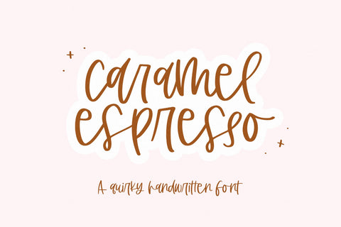 Caramel Espresso - Handwritten Script Font Font KA Designs 