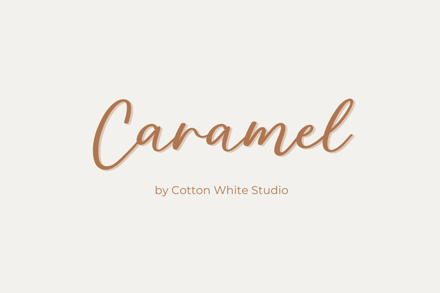 Caramel Font Cotton White Studio 