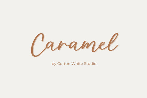 Caramel Font Cotton White Studio 